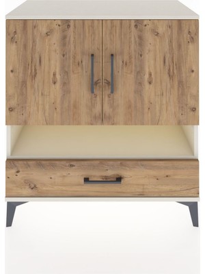 Dienni Hyperion Şifonyer 2 Raflı Tek Çekmeceli 2 Kapaklı 88X44X96 Aytaşı-Çam