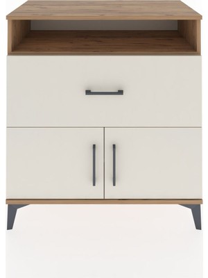 Dienni Hyperion Şifonyer 2 Raflı Tek Çekmeceli 2 Kapaklı 88X44X96 Çam-Aytaşı