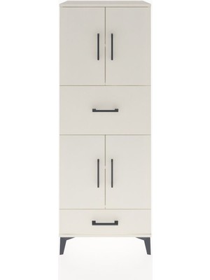 Dienni Hyperion Dolap 4 Raflı 2 Çekmeceli 4 Kapaklı 60X44X163 Aytaşı-Aytaşı