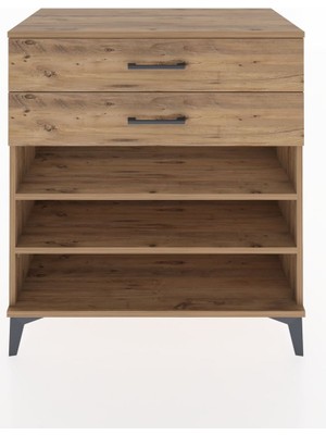 Dienni Hyperion Şifonyer 2 Raflı 2 Çekmeceli 88X44X96 Çam-Çam
