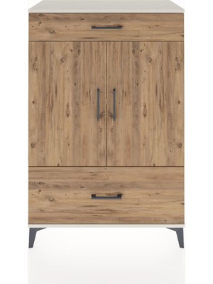 Dienni Hyperion Dolap 2 Raflı 2 Çekmeceli 2 Kapaklı 88X44X134 Aytaşı-Çam