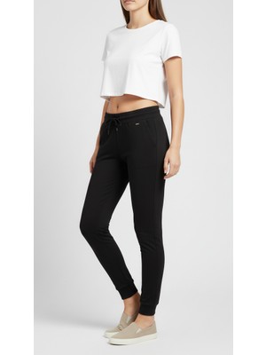 Balkonda Eşofman Altı Pamuklu Slim Fit Lastikli Paça Büyük Kalıp Unisex