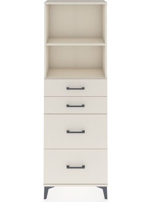 Dienni Arges Dolap 2 Raflı 4 Çekmeceli 60X30X182 Aytaşı-Aytaşı