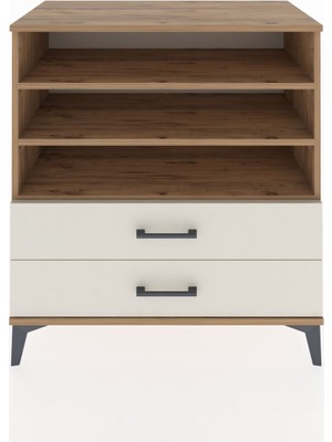 Dienni Hyperion Şifonyer 3 Raflı 2 Çekmeceli 88X44X96 Çam-Aytaşı