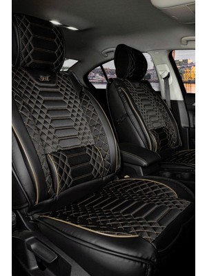 Startcar Bmw X6 Deri Oto Koltuk Kılıfı Ön Arka Takım Siyah Beyaz Royal Serisi Scr