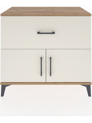 Dienni Hyperion Şifonyer Tek Raflı Tek Çekmeceli 2 Kapaklı 88X44X80 Çam-Aytaşı
