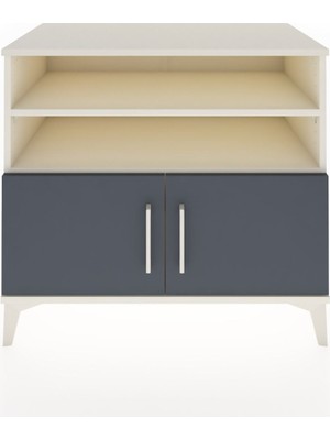 Dienni Hyperion Şifonyer 2 Raflı 2 Kapaklı 88X44X80 Aytaşı-Antrasit