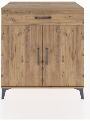 Dienni Hyperion Şifonyer 3 Raflı Tek Çekmeceli 2 Kapaklı 88X44X96 Çam-Çam