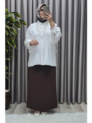 Elmas Tesettür Kadın Giyim Krep Kalem Etek