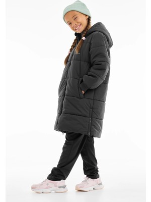 Lumberjack Sonne Dokuma Uzun Çocuk Mont Siyah