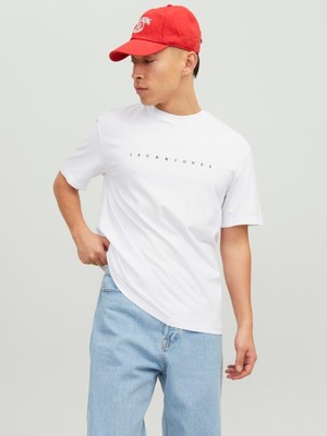 Jack & Jones JJESTAR JJ TEE SS NOOS Beyaz Erkek Kısa Kol T-Shirt