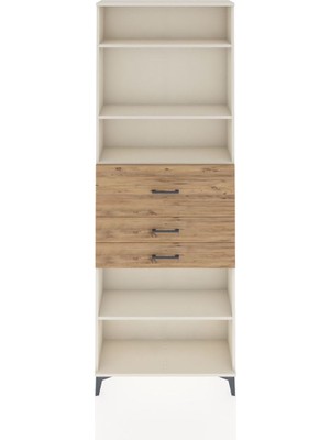 Dienni Arges Dolap 4 Raflı 3 Çekmeceli 88X30X243 Aytaşı-Çam