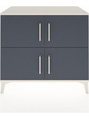 Dienni Hyperion Şifonyer Tek Raflı 4 Kapaklı 88X44X80 Aytaşı-Antrasit