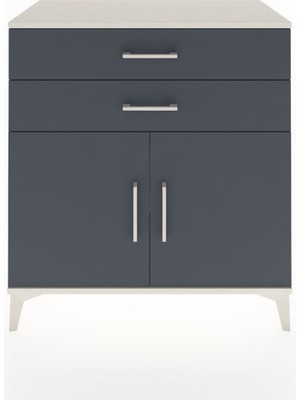 Dienni Hyperion Şifonyer Tek Raflı 2 Çekmeceli 2 Kapaklı 88X44X96 Aytaşı-Antrasit