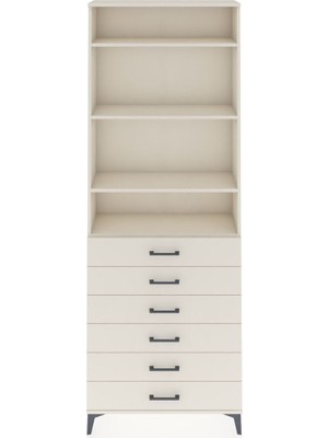 Dienni Arges Dolap 4 Raflı 6 Çekmeceli 88X30X243 Aytaşı-Aytaşı
