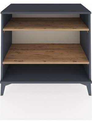 Dienni Hyperion Şifonyer 2 Raflı 88X44X80 Antrasit-Çam