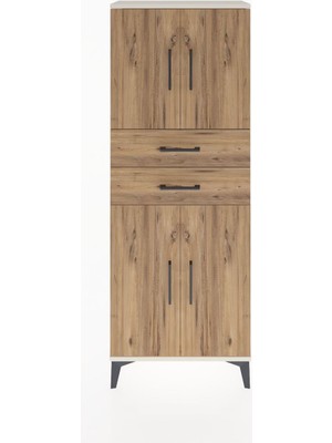Dienni Arges Dolap 3 Raflı 2 Çekmeceli 4 Kapaklı 60X30X163 Aytaşı-Çam