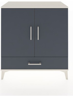 Dienni Hyperion Şifonyer Tek Raflı Tek Çekmeceli 2 Kapaklı 88X44X96 Aytaşı-Antrasit