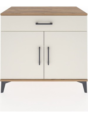 Dienni Hyperion Şifonyer 2 Raflı Tek Çekmeceli 2 Kapaklı 88X44X80 Çam-Aytaşı