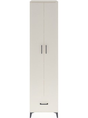 Dienni Hyperion Dolap 6 Raflı Tek Çekmeceli 2 Kapaklı 60X44X243 Aytaşı-Aytaşı