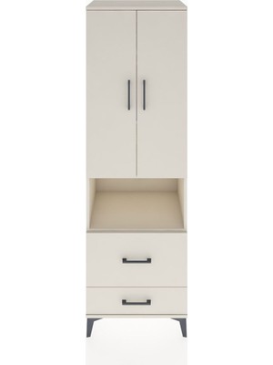 Dienni Hyperion Dolap 4 Raflı 2 Çekmeceli 2 Kapaklı 60X44X195 Aytaşı-Aytaşı