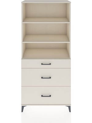 Dienni Hyperion Dolap 3 Raflı 3 Çekmeceli 88X44X195 Aytaşı-Aytaşı