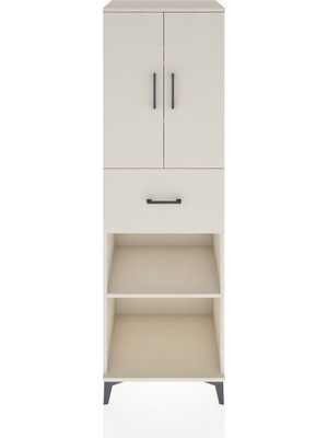 Dienni Hyperion Dolap 4 Raflı Tek Çekmeceli 2 Kapaklı 60X44X195 Aytaşı-Aytaşı