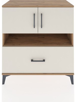 Dienni Hyperion Şifonyer 3 Raflı Tek Çekmeceli 2 Kapaklı 88X44X96 Çam-Aytaşı