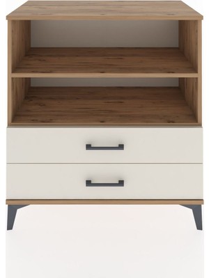 Dienni Hyperion Şifonyer 2 Raflı 2 Çekmeceli 88X44X96 Çam-Aytaşı