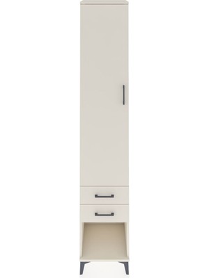 Dienni Hyperion Dolap 3 Raflı 2 Çekmeceli Tek Askılı 44X44X243 Aytaşı-Aytaşı
