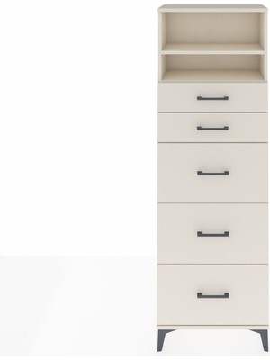 Dienni Arges Dolap 2 Raflı 5 Çekmeceli 60X30X182 Aytaşı-Aytaşı