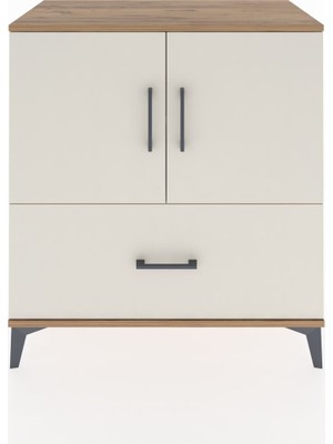 Dienni Hyperion Şifonyer 2 Raflı Tek Çekmeceli 2 Kapaklı 88X44X96 Çam-Aytaşı