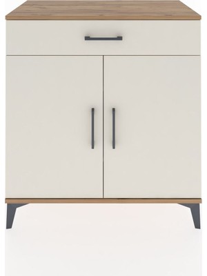 Dienni Hyperion Şifonyer 2 Raflı Tek Çekmeceli 2 Kapaklı 88X44X96 Çam-Aytaşı