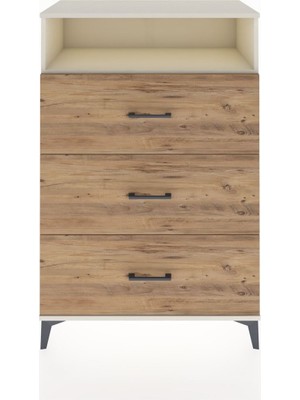Dienni Hyperion Dolap Tek Raflı 3 Çekmeceli 88X44X134 Aytaşı-Çam