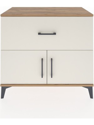 Dienni Hyperion Şifonyer Tek Çekmeceli 2 Kapaklı 88X44X80 Çam-Aytaşı