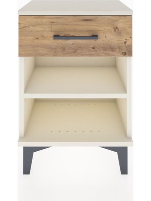 Dienni Arges Komodin Tek Raflı Tek Çekmeceli 44X30X64 Aytaşı-Çam