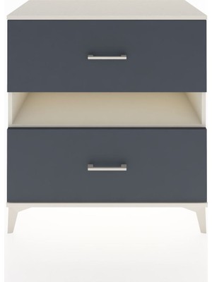 Dienni Hyperion Şifonyer Tek Raflı 2 Çekmeceli 88X44X96 Aytaşı-Antrasit