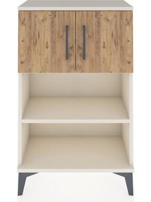 Dienni Arges Komodin 2 Raflı 2 Kapaklı 60X30X96 Aytaşı-Çam