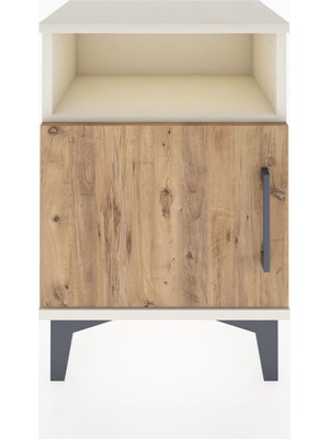 Dienni Arges Komodin 2 Raflı Tek Kapaklı 44X30X64 Aytaşı-Çam