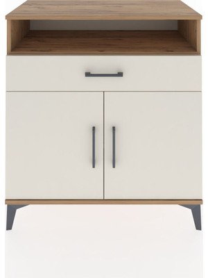 Dienni Hyperion Şifonyer Tek Raflı Tek Çekmeceli 2 Kapaklı 88X44X96 Çam-Aytaşı