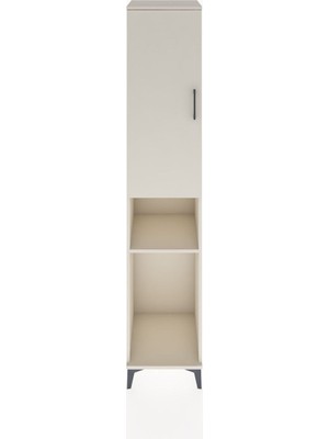 Dienni Hyperion Dolap 3 Raflı Tek Kapaklı Tek Askılı 44X44X221 Aytaşı-Aytaşı