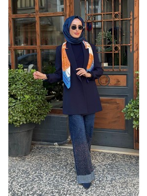 Seçil Blazer Ceket 10002521110035 Lacivert