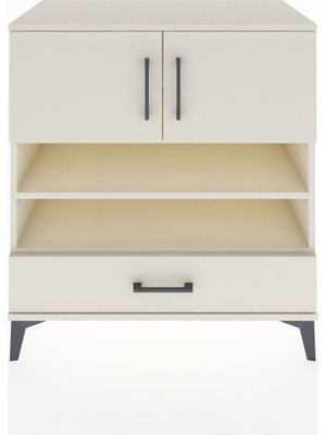 Dienni Hyperion Şifonyer 4 Raflı Tek Çekmeceli 2 Kapaklı 88X44X96 Aytaşı-Aytaşı