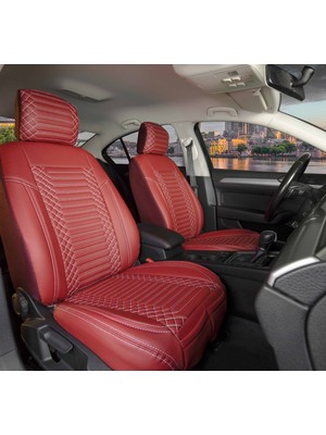Startcar Honda Legend Deri Oto Koltuk Kılıfı Ön Arka Set Exclusıve Serisi Kırmızıscr