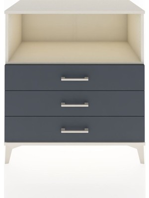 Dienni Hyperion Şifonyer Tek Raflı 3 Çekmeceli 88X44X96 Aytaşı-Antrasit