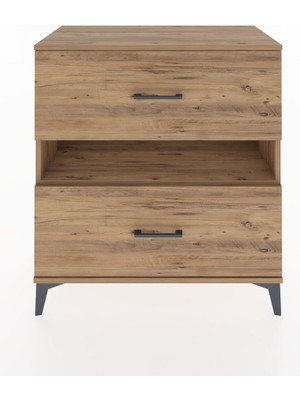 Dienni Hyperion Şifonyer Tek Raflı 2 Çekmeceli 88X44X96 Çam-Çam