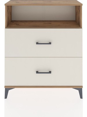 Dienni Arges Şifonyer Tek Raflı 2 Çekmeceli 88X30X106 Çam-Aytaşı