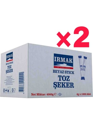 Irmak Stick Şeker 4kg 1000Lİ×2