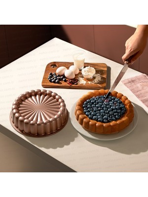 Nehir Papatya Rose Gold Döküm Tart Kalıbı 27 Cm