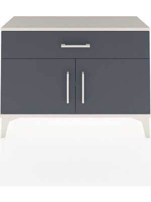 Dienni Arges Şifonyer Tek Raflı Tek Çekmeceli 2 Kapaklı 88X30X64 Aytaşı-Antrasit